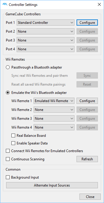 Dolphin Emulator - Configuring controllers